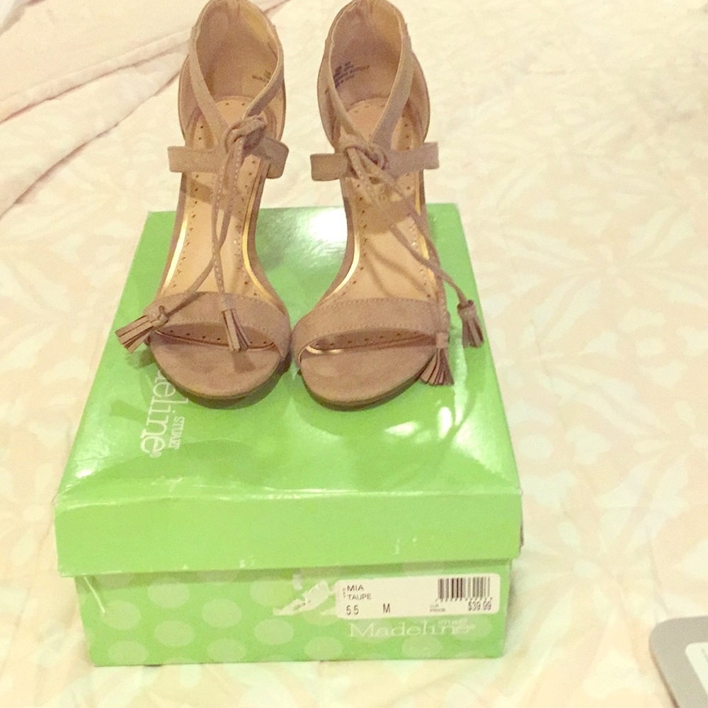 Madeline Stuart Taupe Shoes
